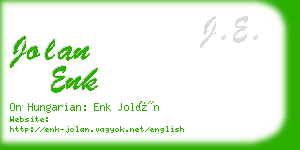 jolan enk business card